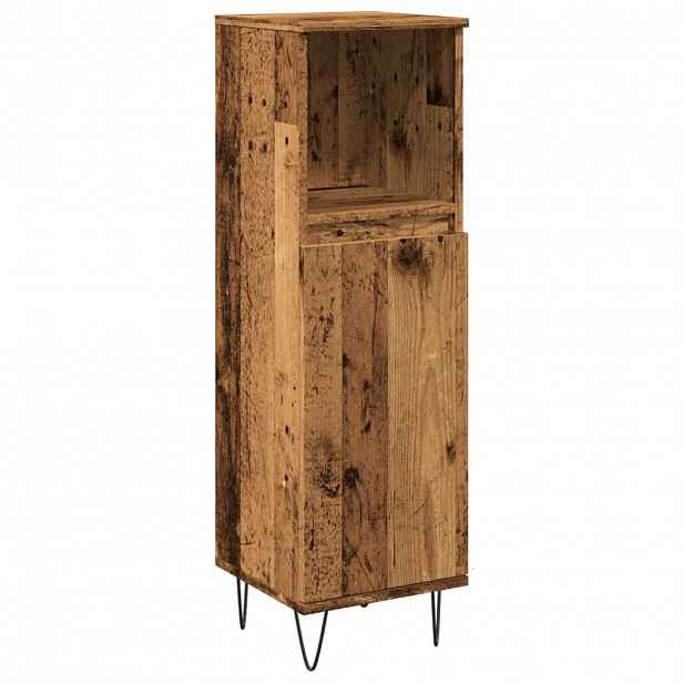 vidaXL Koupelnová skříňka old wood 30 x 30 x 100 cm kompozitní dřevo