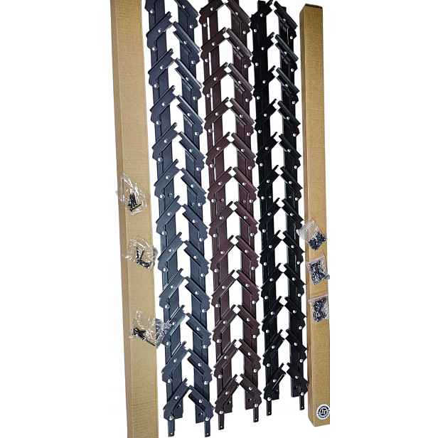 Systém vedení žaluzií Vertical 107 Hnědý. Mechanismus Pohyblivé desky.