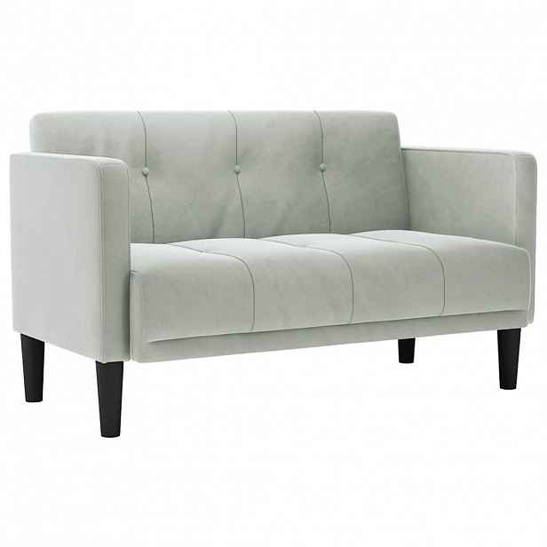 vidaXL Loveseat Sofa světle šedá 111 cm samet