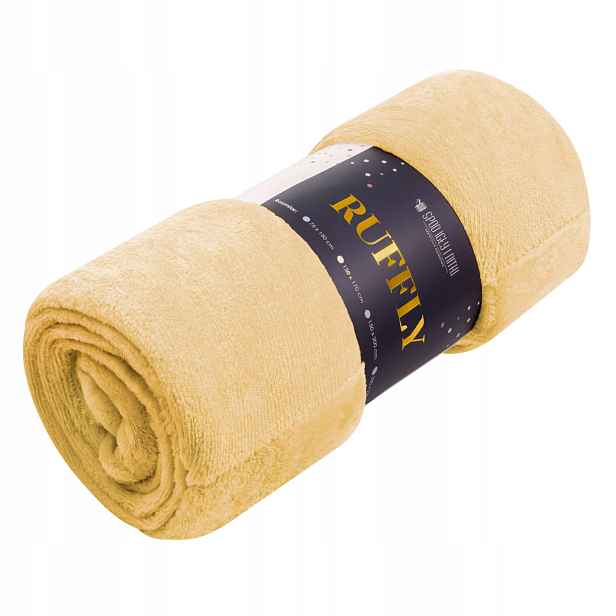Deka z mikrovlákna 200x220 hořčicová Ruffly