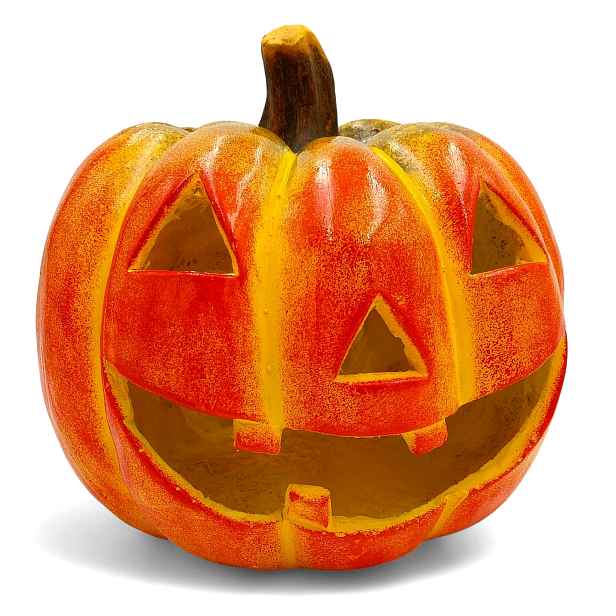 Umělá keramická figurka Dynia, velký lampion na Halloween, dekorace 30 cm
