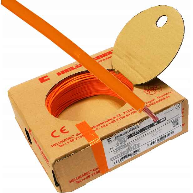 Kabel Lgy 1 mm oranžový 500 V měděný 100 m