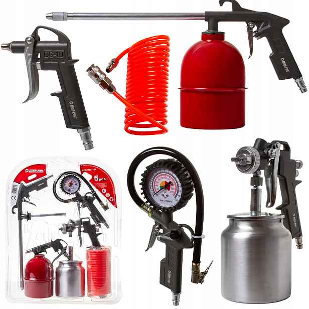 Pneumatická Sada 5v1 Pneumatických Nástrojů Pro Kompresor Kompresoru Kit