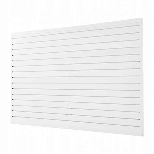 Pvc nástěnný panel 240 x 122,5 cm s příslušenstvím, bílý pro garáž a výstavu