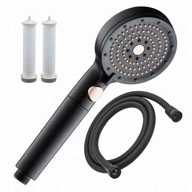 Sprchový set Černá Úsporná sprchová hlavice s filtrem Hadice 150 cm Sotbe
