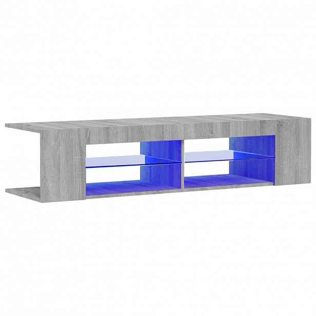 vidaXL TV skříňka s LED osvětlením šedá sonoma 135 x 39 x 30 cm