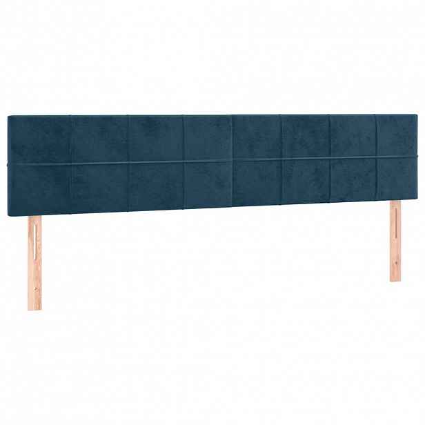 vidaXL Čela postele tmavě modrá 160x5x78/88 cm samet