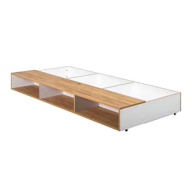 Casarredo Zásuvka pod postel WOODY – bílá/dub kraft zlatý