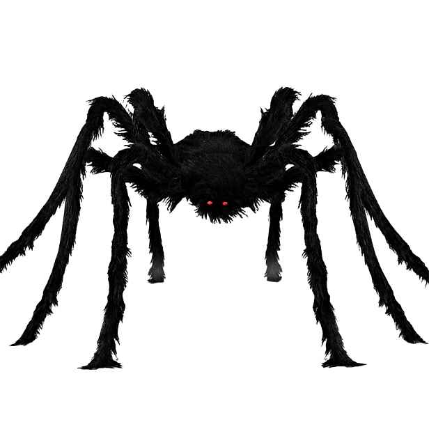 Pavouk Halloween Černý Plyšový Červené Oči Elastické Tlapky Dekorace