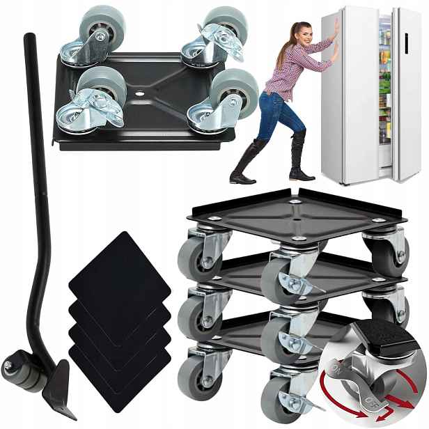 Sada Koleček X4 Pro Přepravu A Posouvání Nábytku, Brzdy 800 Kg, Vysoká Kvalita