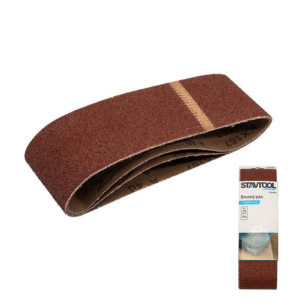 STAVTOOL Brusný pás 75x533mm P80 1bal/3ks