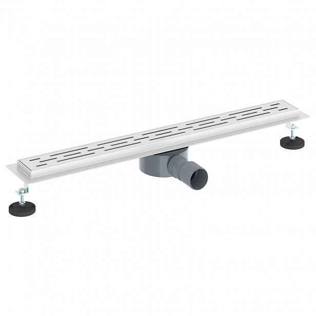 vidaXL Sprchový odtok s lineárním designem a 360° sifonem 70 cm