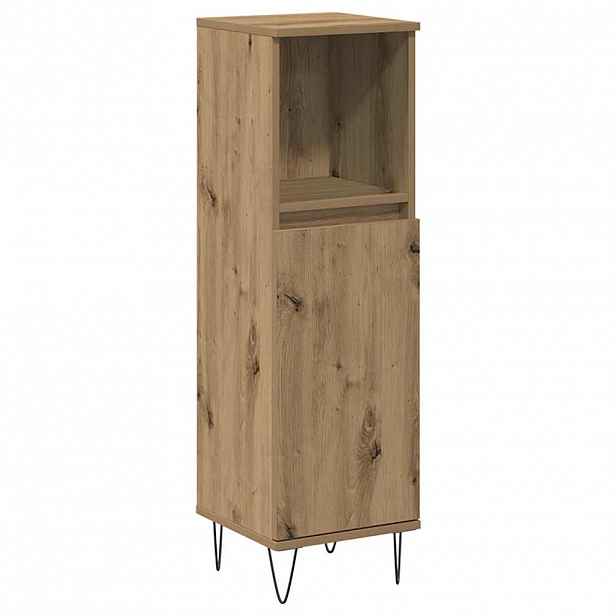 vidaXL Koupelnová skříňka dub artisan 30x30x100 cm kompozitní dřevo