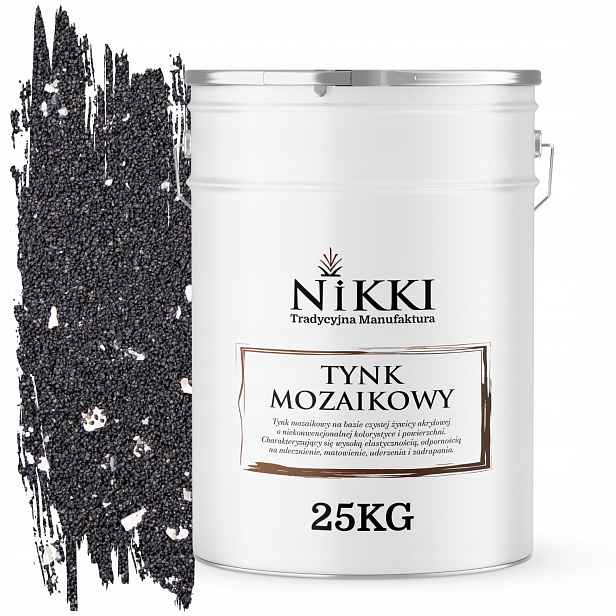Mozaiková Pryskyřičná Omítka 25 Kg Vnitřní Barva Černá Se Stříbrnou Slídou M52