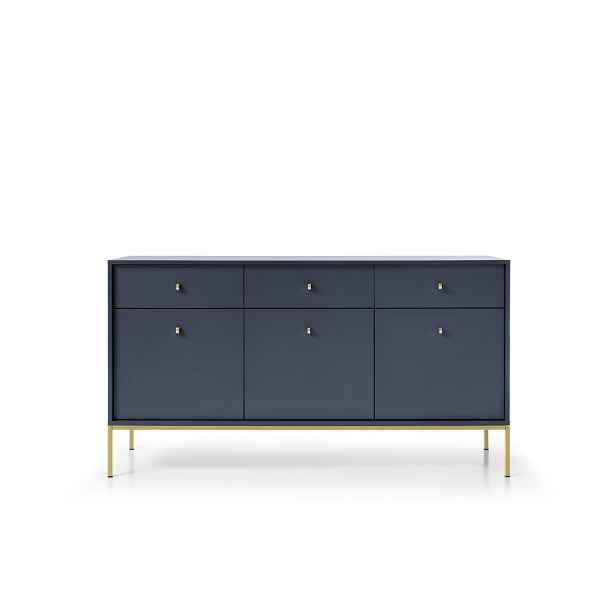 Piaski Komoda Mono II 154 cm modrá/zlatá