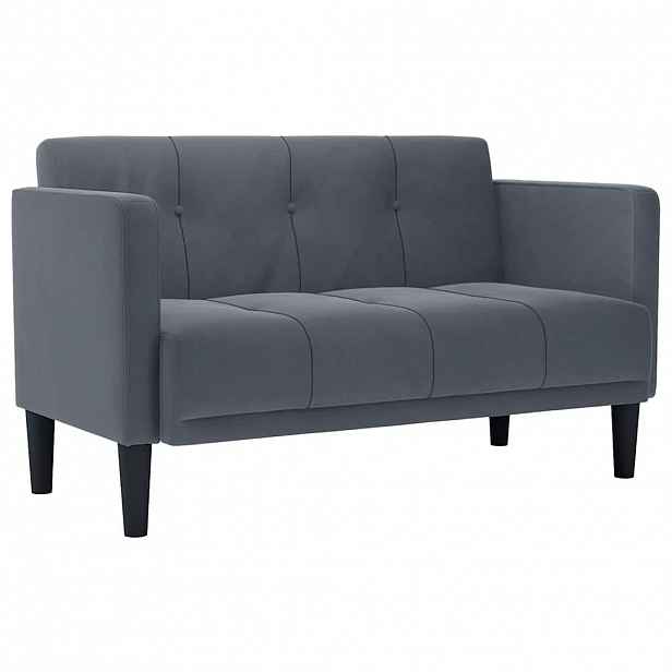 vidaXL Loveseat Sofa tmavě šedá 111 cm samet