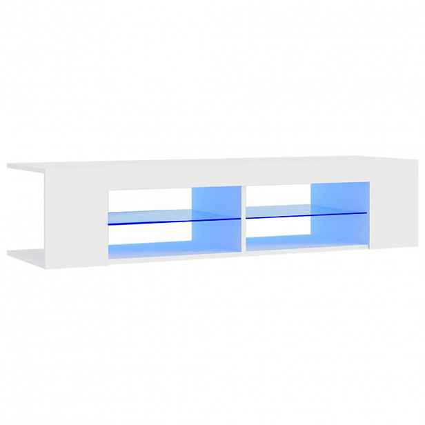 vidaXL TV skříňka s LED osvětlením bílá 135 x 39 x 30 cm