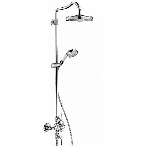 Axor Montreux - Showerpipe s termostatickou baterií a horní sprchou 1jet, chrom 16572000