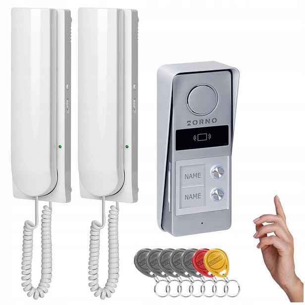 Orno Dvourodinná interkomová sada Kabelová 2-žilová Rfid čtečka Bílá