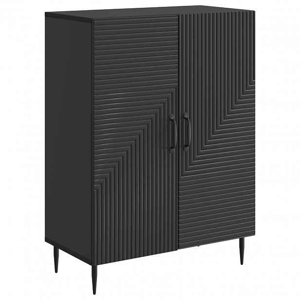 vidaXL Servírovací skříň Černá 66 x 34,5 x 89,5 cm Kompozitní dřevo