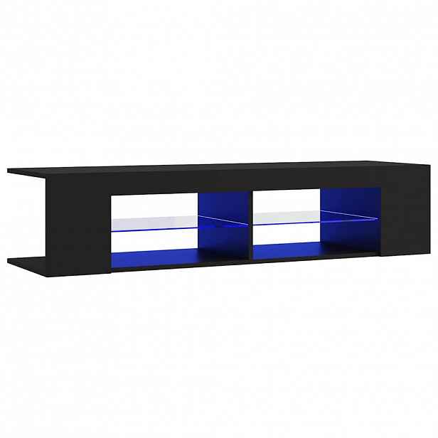 vidaXL TV skříňka s LED osvětlením černá 135 x 39 x 30 cm