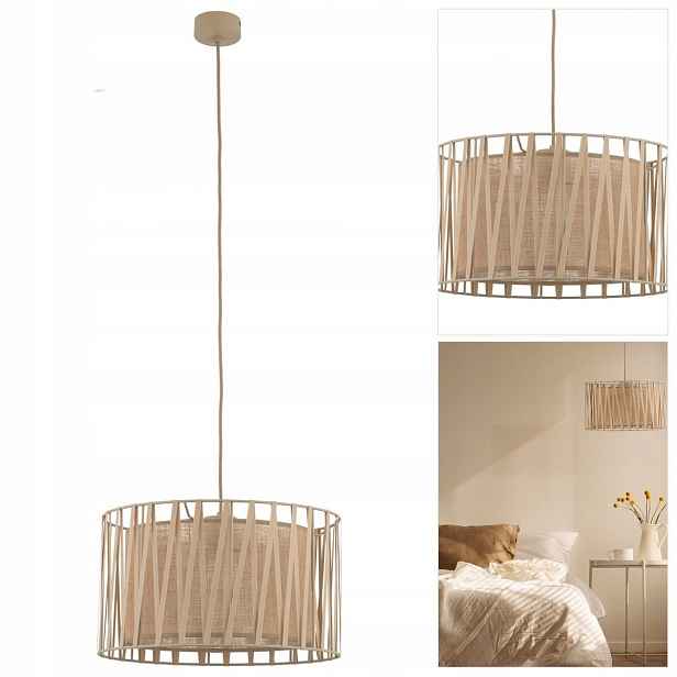 Závěsná béžová lampa Harmony glamour s elegancí nad stolem Tk Lighting