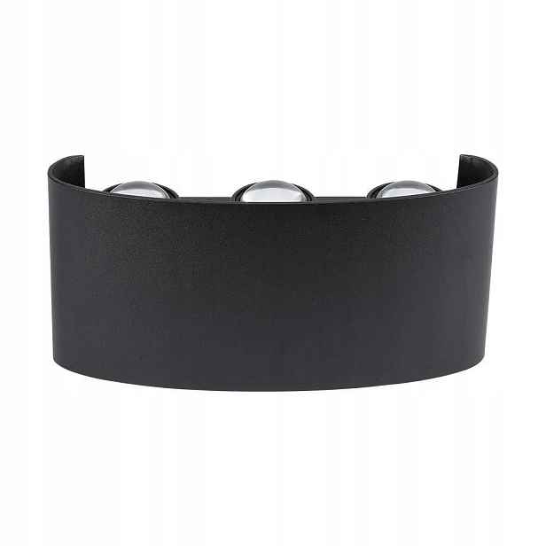Led nástěnná lampa nahoru dolů černá teplé světlo IP54 do obývacího pokoje V-tac