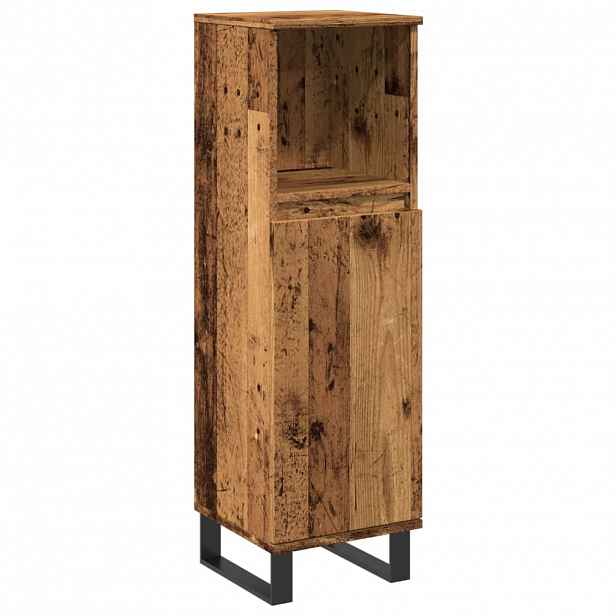 vidaXL Koupelnová skříňka old wood 30 x 30 x 100 cm kompozitní dřevo
