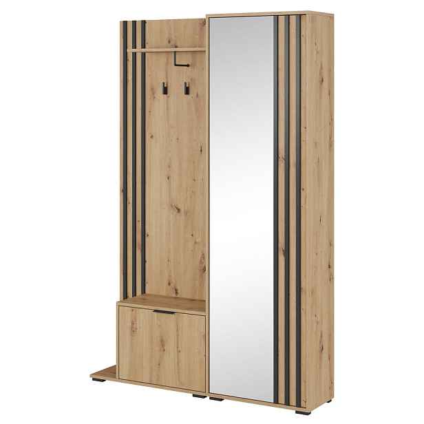 MASSENO MODERNÍ PŘEDSÍŇOVÁ SESTAVA NELIANA, 131/192/40 cm, dub Artisan
