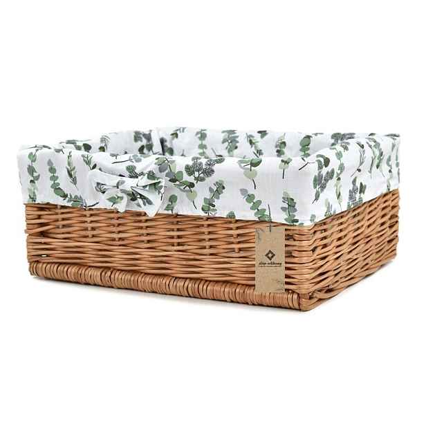 Proutěná krabička Organizérový koš s vložkou Azalia 35x26 H14 cm