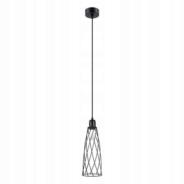 Sollux Závěsná lampa industriální černá kovová stínidlo nad stůl ostrov bar