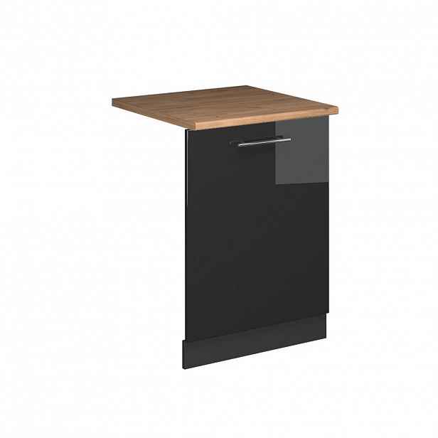 Vicco ČELNÍ PANEL MYČKY Fame-Line Antracitový vysoký lesk 60 cm , PD Dub