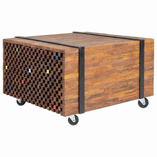vidaXL Odkládací stolek, teak, 60x60x38 cm