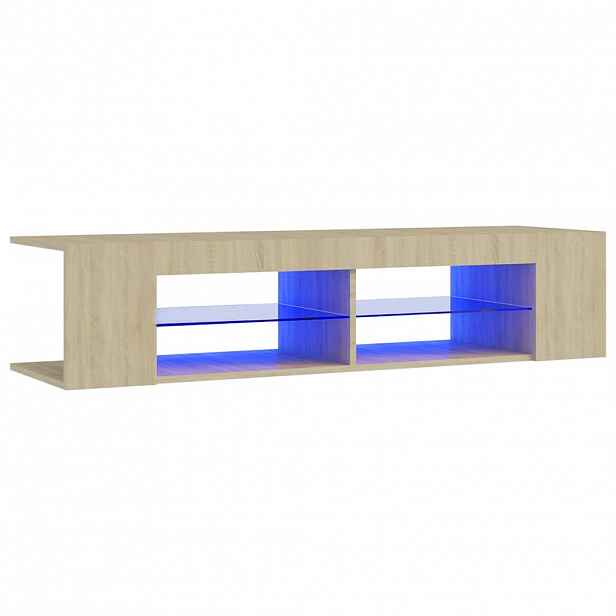 vidaXL TV skříňka s LED osvětlením dub sonoma 135 x 39 x 30 cm