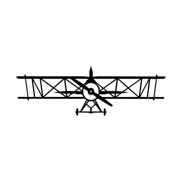 Wallity Nástěnná kovová dekorace AIRPLANE černá