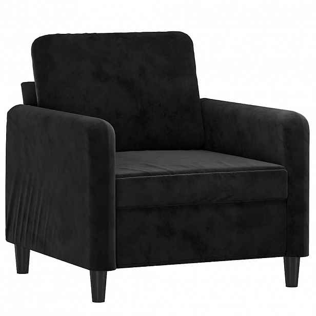 vidaXL Křeslo černé 60 cm samet