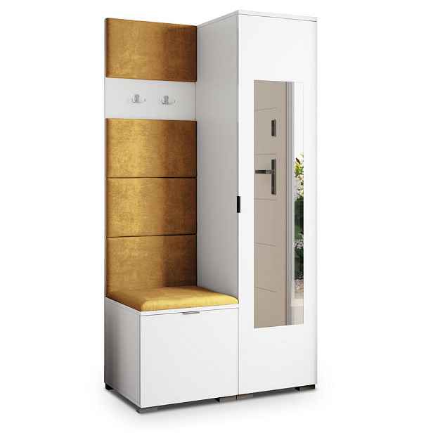 MASSENO MODERNÍ PŘEDSÍŇOVÁ SESTAVA VIRA, 95/181/51 cm, bílá