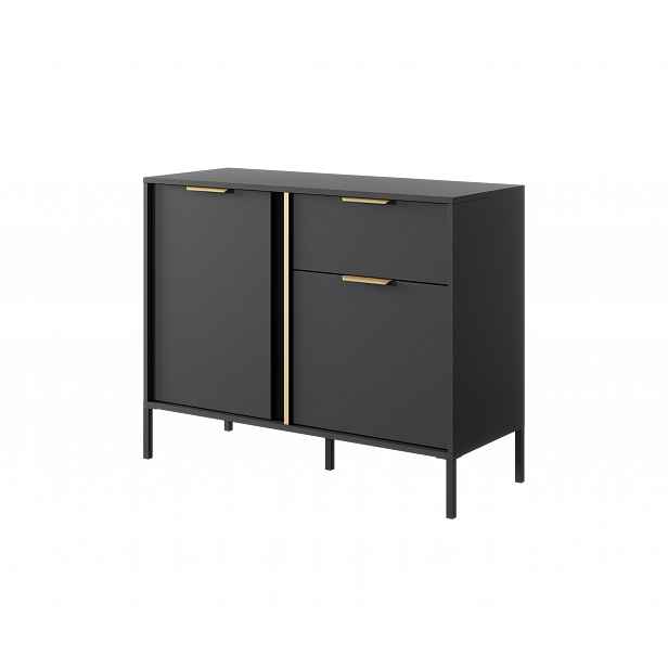 Antracitová komoda LARS 103 2D1S