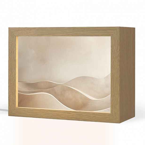 OnlyWow STOLNÍ LAMPA Béžová - Příroda - Abstraktní - Moderní 20x15 cm