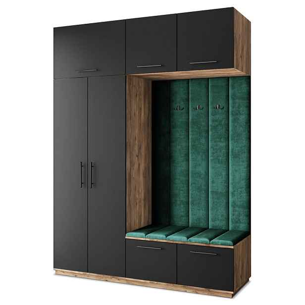 MASSENO MODERNÍ PŘEDSÍŇOVÁ SESTAVA REMA, 180/240/60 cm, dub Lefkas