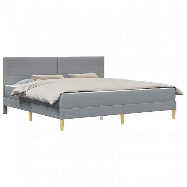 vidaXL Rám postele Světle šedá 180 x 200 cm Polyester