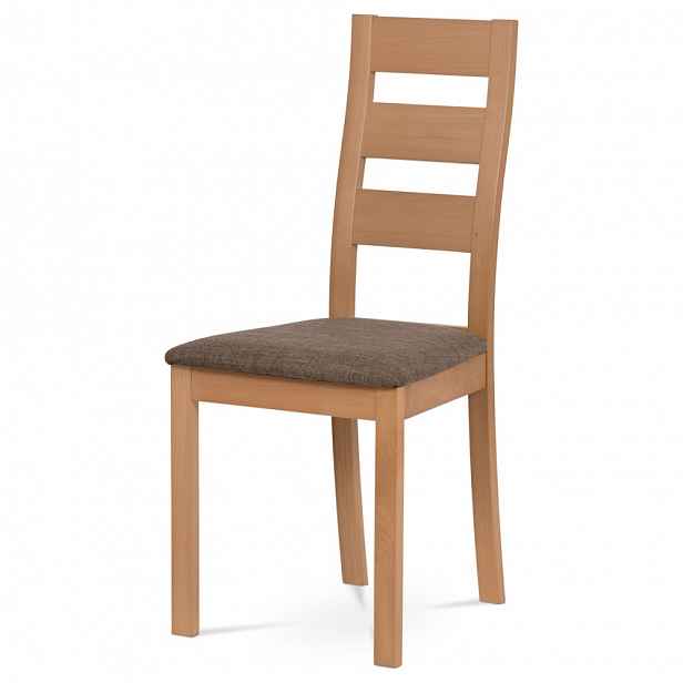 Dřevěná židle BUK3, buk/potah hnědý