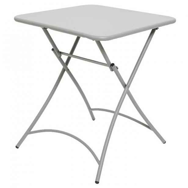 Stůl kovový zahradní hranatý MALMO 73,5cm šedý