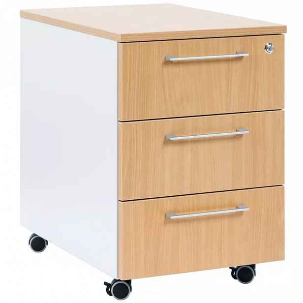 Kontejner k pracovnímu stolu 40cm Buk/šedá