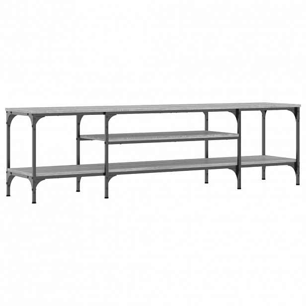 vidaXL TV skříňka šedá sonoma 161x35x45 cm kompozitní dřevo a železo