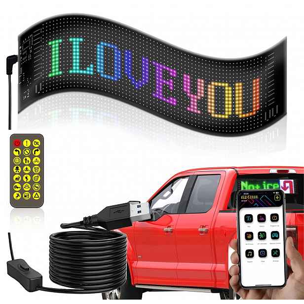 Voděodolný Led Pixelový Panel Matrix S Aplikací Bt Usb Dálkový Ovladač