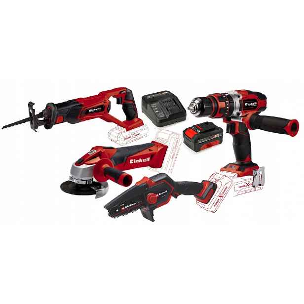 Einhell Sada Elektrického Nářadí, Bruska, Šroubovák 18V 4AH A Další Pila
