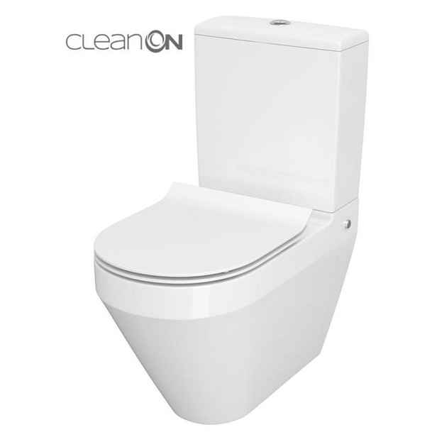 CERSANIT - WC KOMBI CREA CLEANON 011/020 OVAL, NÁDRŽKA 011 3/5, SEDÁTKO DUR SLIM WO LW ONE K114-023-S-SET