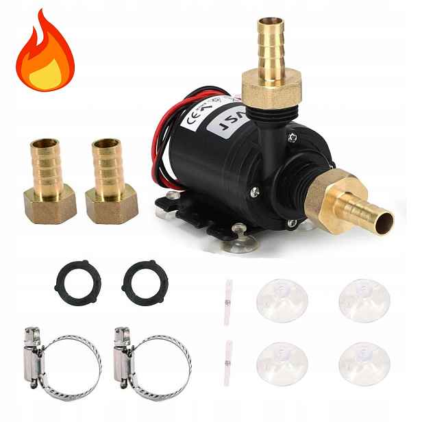 Průtokové Čerpadlo 12V DC 800 L/h Pro Hydroponické Systémy