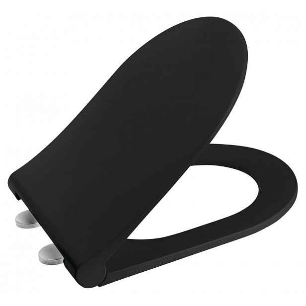 Sapho - WC sedátko Avva Slim, Soft Close, matná černá 100787-110
